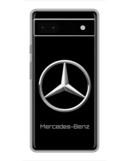 Чехол для Google Pixel 6a с картинкой «Mercedes Silver Logo»