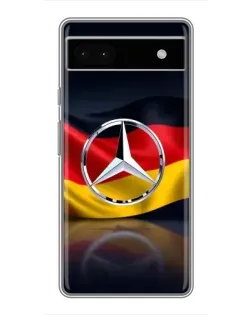 Чехол для Google Pixel 6a с картинкой «Mercedes — флаг Германии»