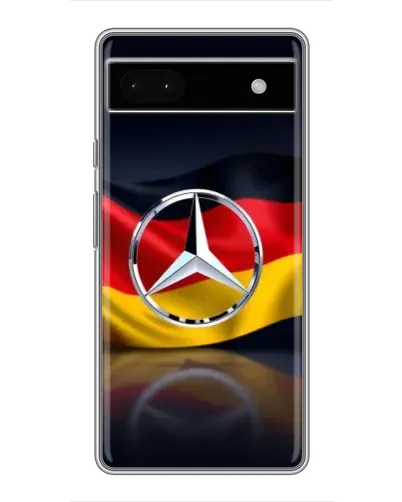 Чехол для Google Pixel 6a с картинкой «Mercedes — флаг Германии»