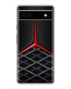Чехол для Google Pixel 6a с картинкой «Mercedes Carbon Grid»