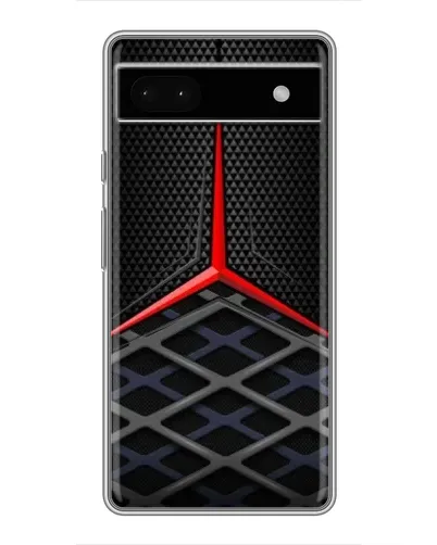 Чехол для Google Pixel 6a с картинкой «Mercedes Carbon Grid»