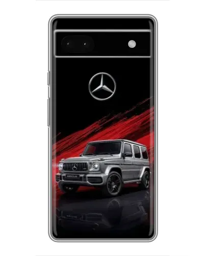 Чехол для Google Pixel 6a с картинкой «Mercedes G-Class красный»