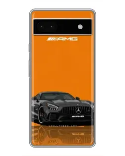 Чехол для Google Pixel 6a с картинкой «Оранжевый Mercedes AMG»