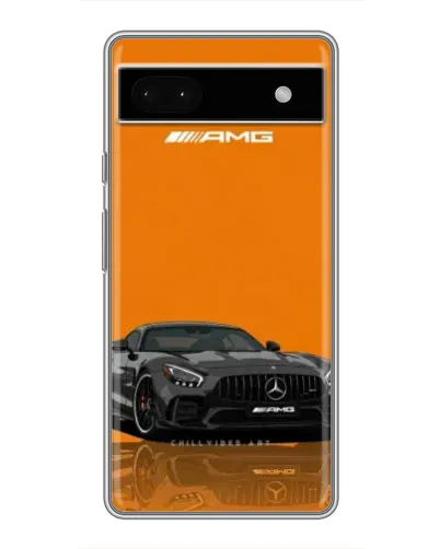 Чехол для Google Pixel 6a с картинкой «Оранжевый Mercedes AMG»