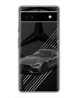 Чехол для Google Pixel 6a с картинкой «Mercedes AMG — графика»