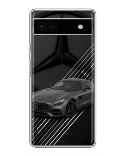 Чехол для Google Pixel 6a с картинкой «Mercedes AMG — графика»