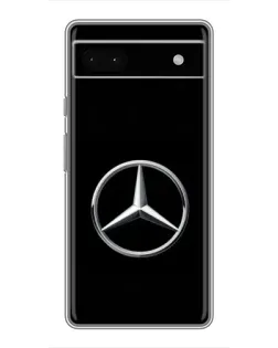 Чехол для Google Pixel 6a с картинкой «Mercedes классический лого»