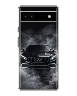 Чехол для Google Pixel 6a с картинкой «Mercedes в дыму»