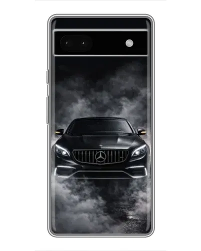 Чехол для Google Pixel 6a с картинкой «Mercedes в дыму»