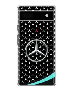 Чехол для Google Pixel 6a с картинкой «Mercedes — бирюзовый акцент»