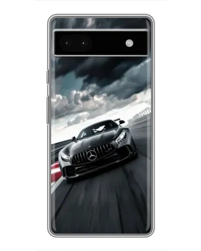 Чехол для Google Pixel 6a с картинкой «Гоночный Mercedes AMG»