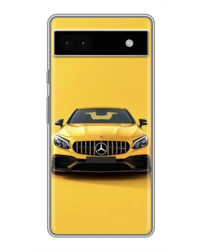 Чехол для Google Pixel 6a с картинкой «Желтый Mercedes GT»