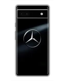 Чехол для Google Pixel 6a с картинкой «Mercedes на металле»