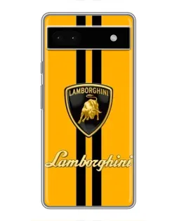 Чехол для Google Pixel 6a с картинкой «Lamborghini Stripe желтый»