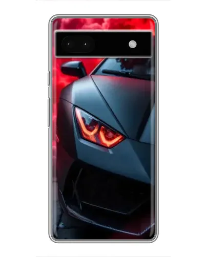Чехол для Google Pixel 6a с картинкой «Lamborghini красное сияние»