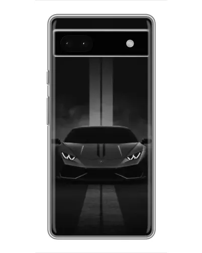Чехол для Google Pixel 6a с картинкой «Lamborghini симметрия дорог»