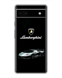 Чехол для Google Pixel 6a с картинкой «Логотип Lamborghini классика»
