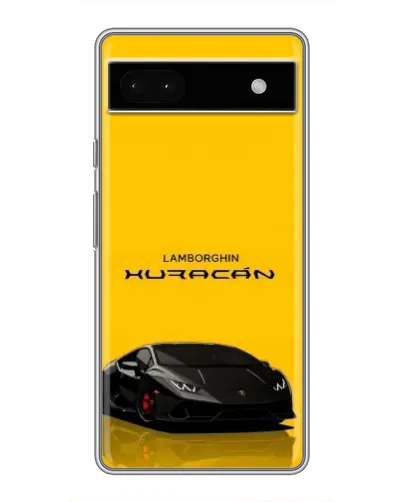 Чехол для Google Pixel 6a с картинкой «Lamborghini Huracan черный»