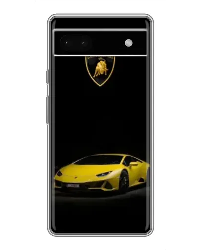 Чехол для Google Pixel 6a с картинкой «Lamborghini желтый акцент»