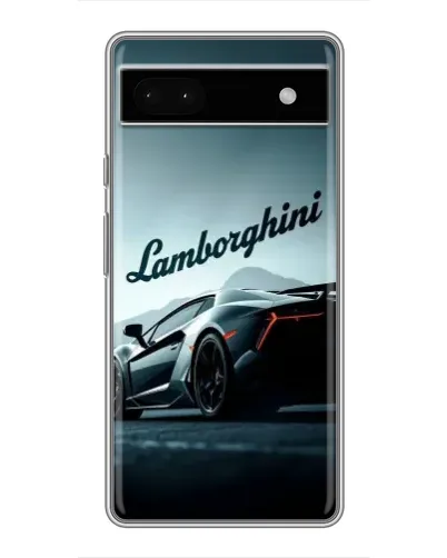 Чехол для Google Pixel 6a с картинкой «Классическая надпись Lamborghini»