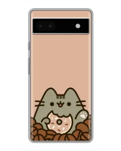 Чехол для Google Pixel 6a с картинкой «Кофейный Пушин»