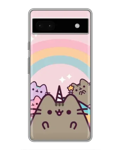 Чехол для Google Pixel 6a с картинкой «Единорог Pusheen»