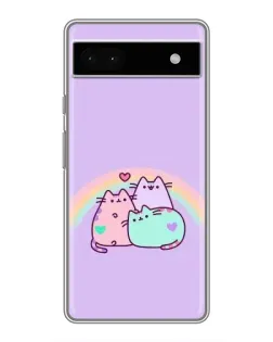 Чехол для Google Pixel 6a с картинкой «Радужные Пушины»