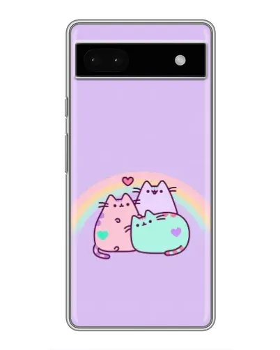Чехол для Google Pixel 6a с картинкой «Радужные Пушины»