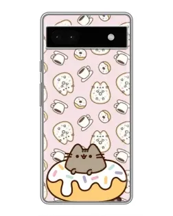 Чехол для Google Pixel 6a с картинкой «Пушин на пончике»