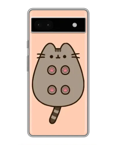 Чехол для Google Pixel 6a с картинкой «Пушин пузиком кверху»