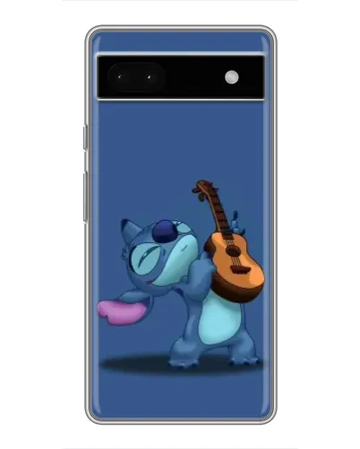Чехол для Google Pixel 6a с картинкой «Стич с укулеле»