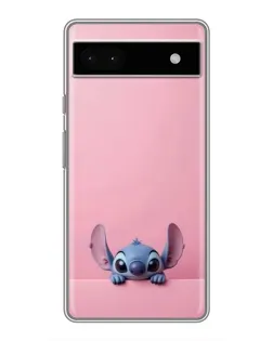 Чехол для Google Pixel 6a с картинкой «Stitch выглядывает»