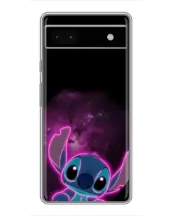 Чехол для Google Pixel 6a с картинкой «Неоновый Stitch»