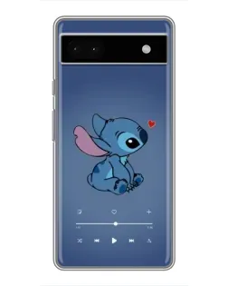 Чехол для Google Pixel 6a с картинкой «Музыкальный Stitch»