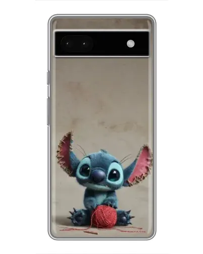 Чехол для Google Pixel 6a с картинкой «Стич на коричневом фоне»
