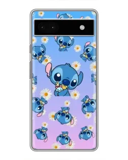 Чехол для Google Pixel 6a с картинкой «Паттерн со Стичем»
