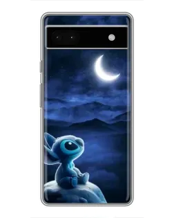 Чехол для Google Pixel 6a с картинкой «Лунная ночь Стича»