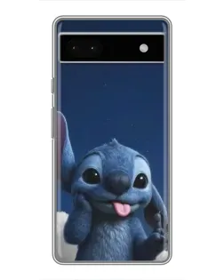 Чехол для Google Pixel 6a с картинкой «Стич в облаках»