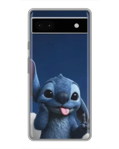 Чехол для Google Pixel 6a с картинкой «Стич в облаках»