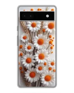 Чохол для Google Pixel 6a з картинкою «Білі сухоцвіти»