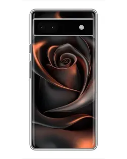 Чохол для Google Pixel 6a з картинкою «Шовкова чорна троянда»