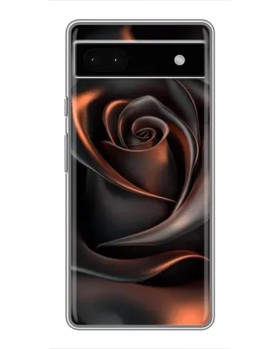 Чохол для Google Pixel 6a з картинкою «Шовкова чорна троянда»