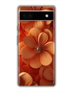 Чохол для Google Pixel 6a з картинкою «Помаранчева макро квітка»