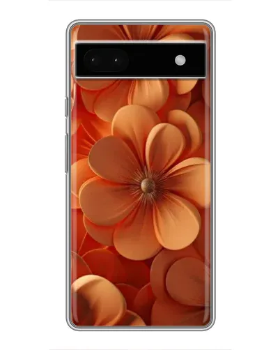 Чохол для Google Pixel 6a з картинкою «Помаранчева макро квітка»