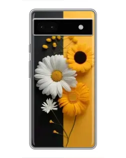 Чохол для Google Pixel 6a з картинкою «Соняшник та ромашка»