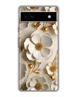 Чохол для Google Pixel 6a з картинкою «Білі паперові квіти»
