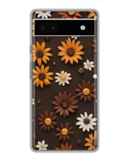 Чохол для Google Pixel 6a з картинкою «Візерунок з маленьких соняшників»