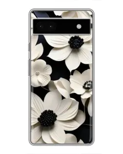 Чохол для Google Pixel 6a з картинкою «Об'ємні білі квіти»