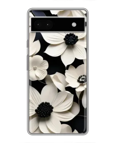 Чохол для Google Pixel 6a з картинкою «Об'ємні білі квіти»