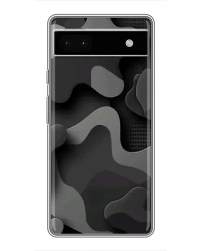 Чехол для Google Pixel 6a с картинкой «Темный абстрактный камуфляж»